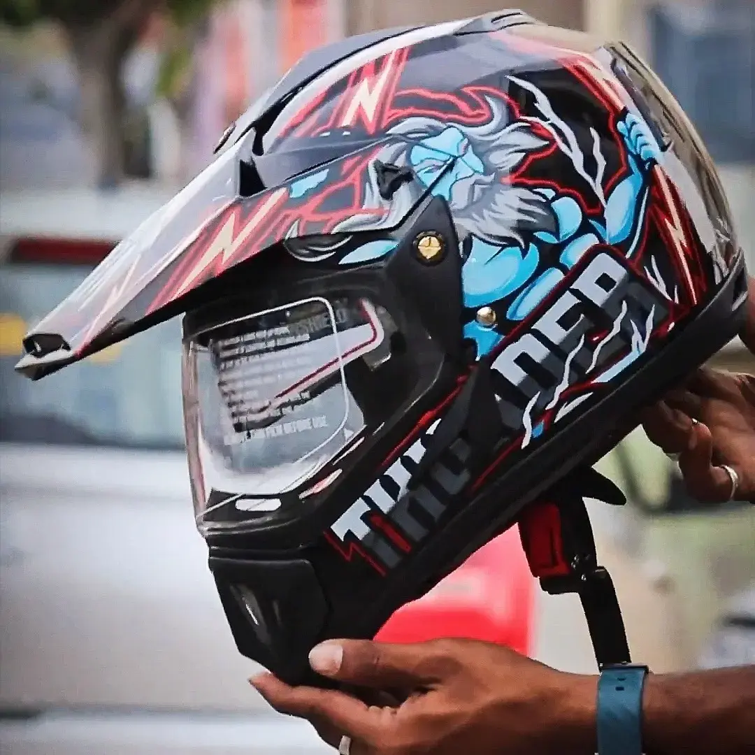 Buy Vega off road Thunder thor sketch helmet red motocross online