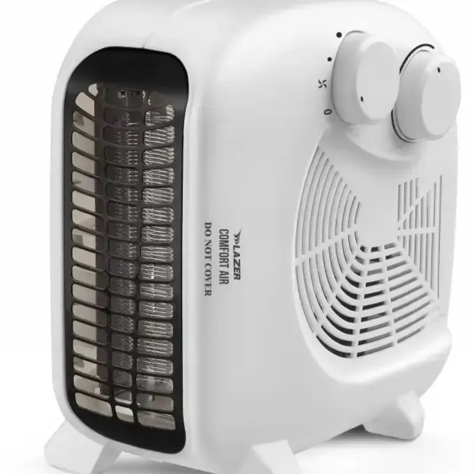Buy Lazer Comfort Air 1400W White With Grey Fan Room Heaters