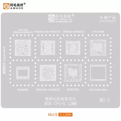 MU5 Stencil For MT8795Z MT6895Z MT6877V MT6855V MT6799W