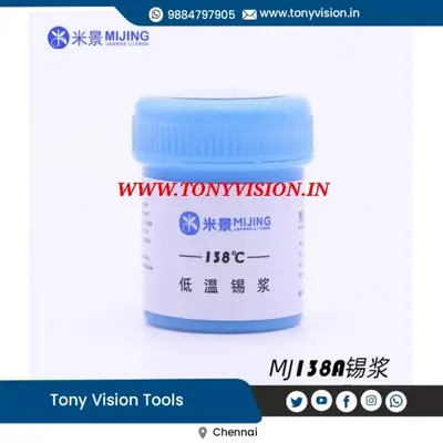 Low Temperature Solder Paste Sn42/Bi58 (138°C) – 30g/55g For PCB BGA PGA Rework, General Purpose Flux