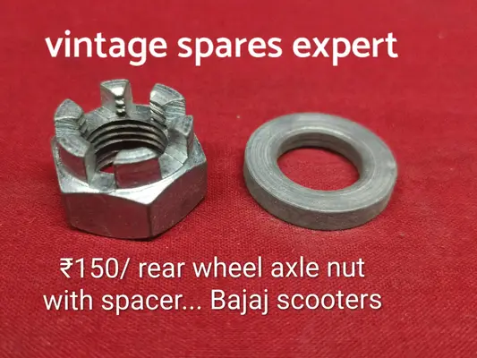 Buy Bajaj scooters- rear wheel axle nut with spacer online at best