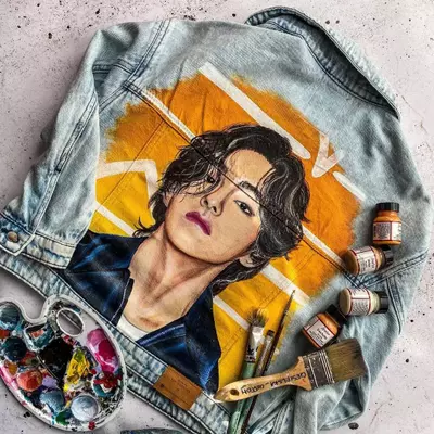 Buy BTS V Custom Denim Jacket online at best price | Maknae