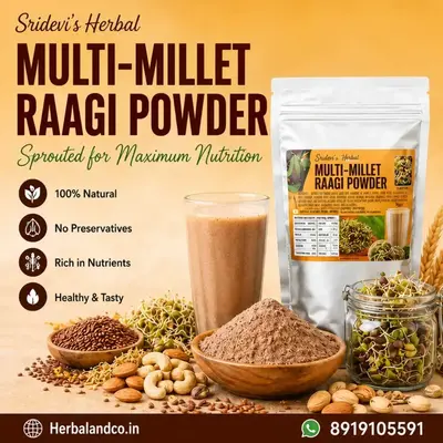 Multi Grain Sprouted Ragi Powder | 100% Natural