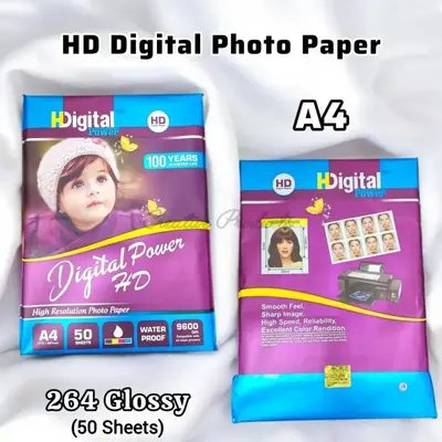 A4 HD DIGITAL PAPER 264 GSM GLOSSY (50 Sheets)