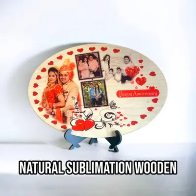 OVAL NATURAL WOODEN FRAME at best price | Creative Products