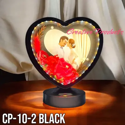 Flw Heart Fancy Frame 10-2-Black | Creative Products