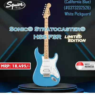 Buy Fender Squier Sonic Stratocater Electric Guitar HSS Maple WPG