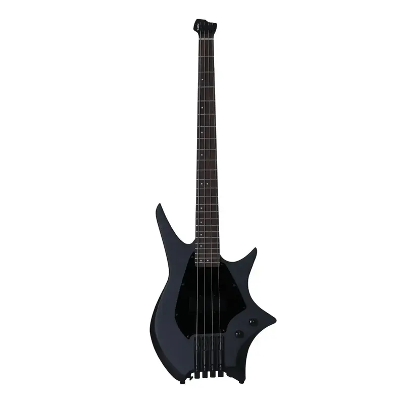ベース HEX Guitars / NB300 Black Buy Hex NB300S Headless Bass Guitar 4 String SS Frets 10% Off Flat