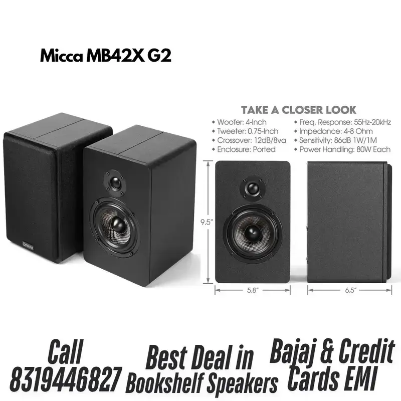 Buy Micca MB42X G2 4 Inch Bookshelf Speakers | RDX Music Store