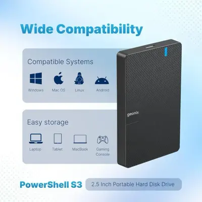 Buy GEONIX PowerShell S3 500GB Portable External Hard Drive