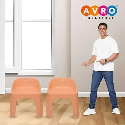 Buy AVRO Furniture Rock Small Sitting Stool with backrest Stool