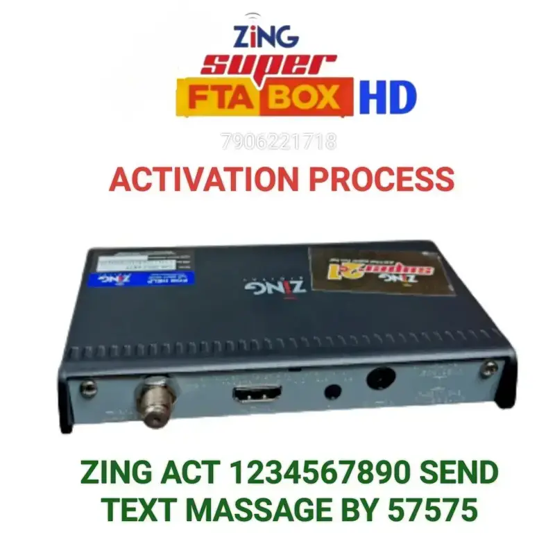 Zing Super FTA Set Top Box | 300+ Channels | 4 Yr Pack