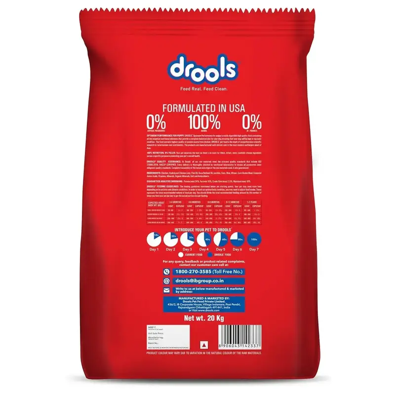 Dry Dog Drools 20kg Buy Drools Puppy Dry Dog Food Optimum