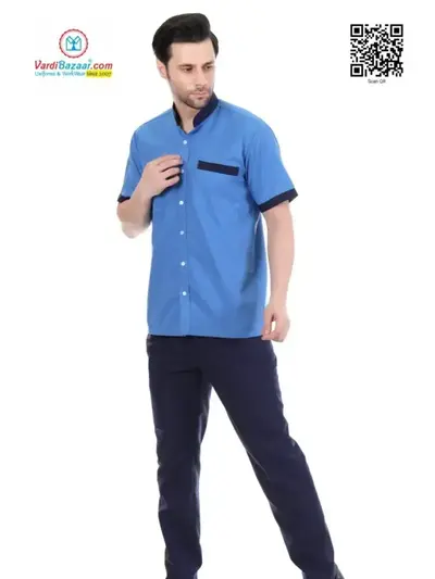 Buy Housekeeping Uniform Set Tv Navy+red Collar online at best