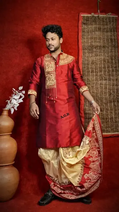 Buy Wedding special dhoti punjabi set for men rd online at best price  Shanaya's creation boutique