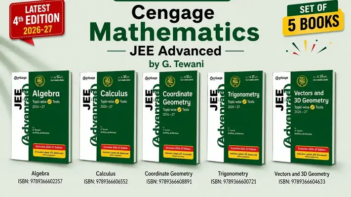Buy Cengage JEE (Advance) Mathematics G.tewani , Set Of 5 Books 2025 ...