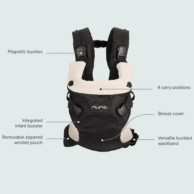 Nuna Cudl Clik Baby Carrier - Caviar