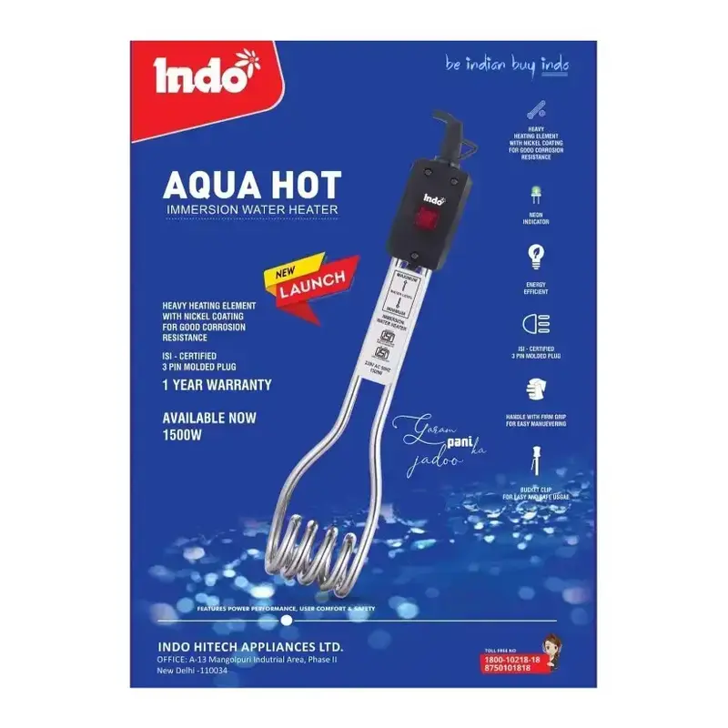 Buy INDO AQUA HOT IMMERSION HEATER ROD (1500-W online at best