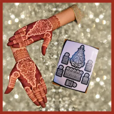 Image Front Hand Semi Bridal Stencil