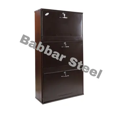 Buy Babbar Steel 26 Inches Wide 3 Door Double Decker Powder Coated Wall ...