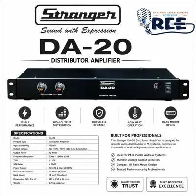 Stranger DA-20 Distributor Amplifier for PA Systems