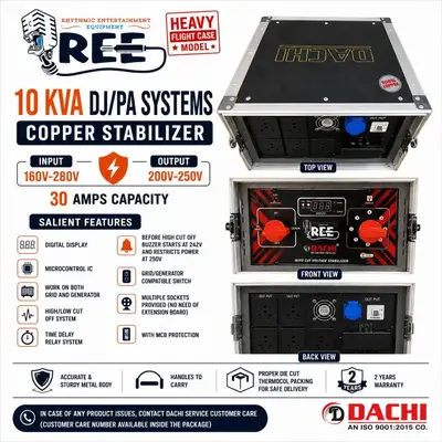 Dachi 10kVA Voltage Stabilizer with Flight Case Durable
