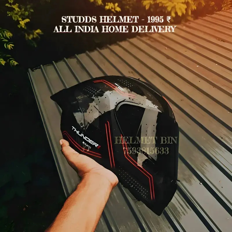 Buy Studds helmet helios Drifter thunder d2 draken flash lightvolt