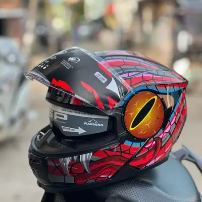 Buy STEELBIRD SBH-40 MAMBA GLOSSY RED online at best price THE