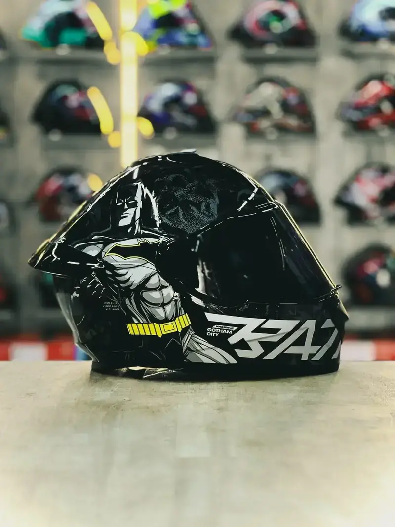 batman motorcycle helmet price Gloss Black a chaotic swarm of bats HJC CL-XY 2 Batman Youth