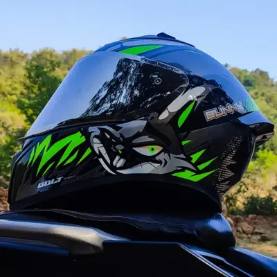 Buy Vega Helmet Black Green Bolt Bunny Speedx Martial Army Rapid - Main Image