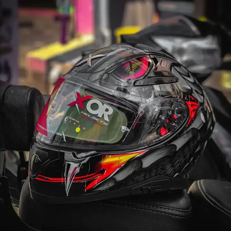 Buy AXOR APEX VENOMOUS GLOSSY GREY BLACK HELMET online at best