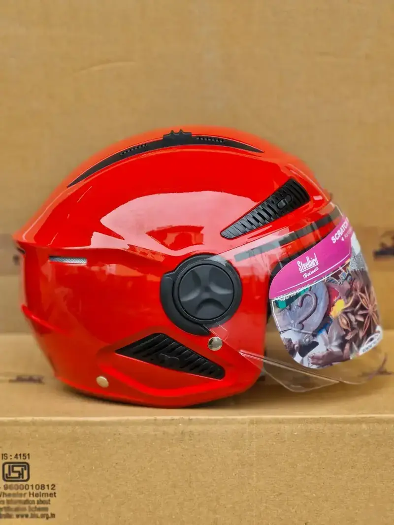 Buy steelbird open face axe ava vox vintage red helmet online at