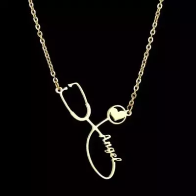 Medical Stethoscope Name Necklace Customized Stethoscope Name