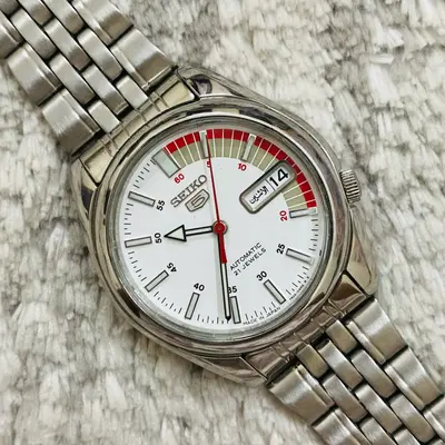 Buy VINTAGE RARE SEIKO AUTOMATIC 21JEWELS WHITE DIAL DATE/DAY