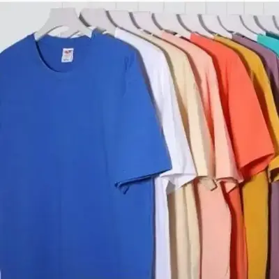 Buy Over size Cotton Plain Round neck T-shirt Gsm 220 And 240 Bio