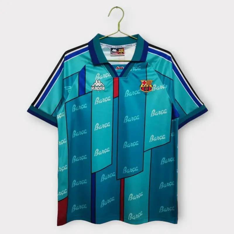 Buy BARCELONA 96/97 AWAY RETRO KIT (FAN VERSION) online at best
