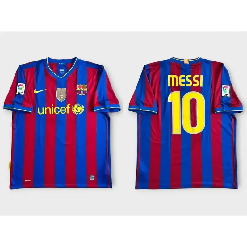 FC Barcelona メッシ 9/10 XL Buy BARCELONA 09/10 HOME KIT RETRO FAN VERSION (MESSI 10) online