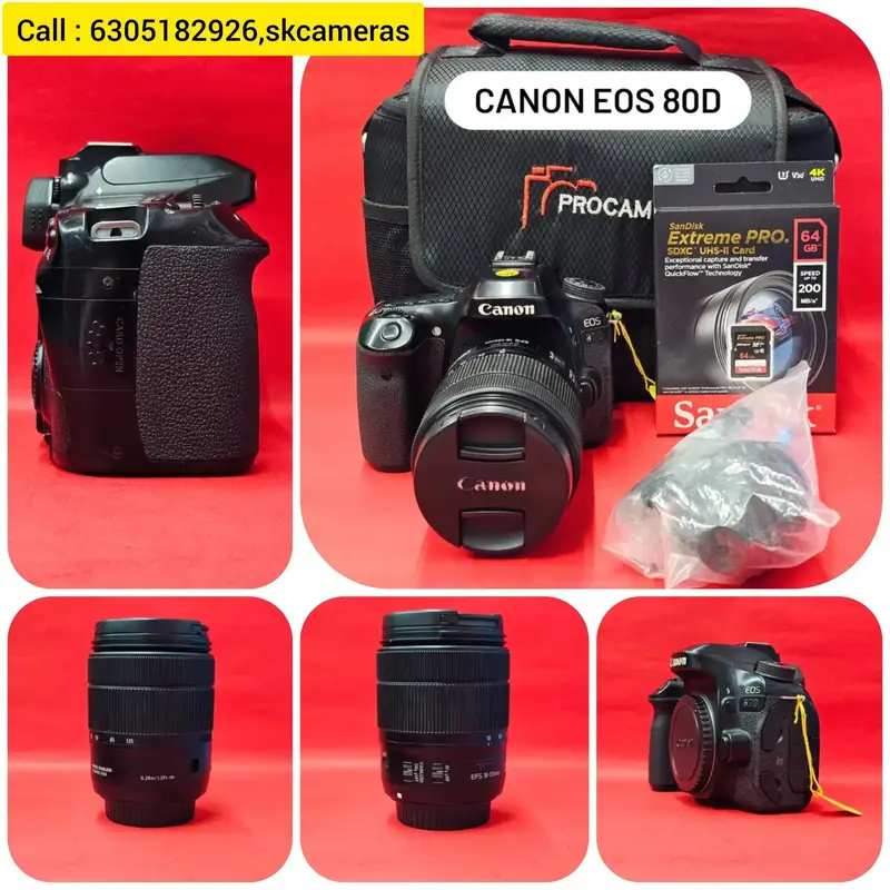 Canon EOS 80D with EF-S 18-135mm NANO USM – Versatile DSLR Camera  Combo