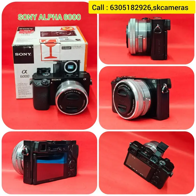 Sony Alpha 6000 Mirrorless Camera with 16-50mm OSS Lens – APS-C  Compact Camera (With