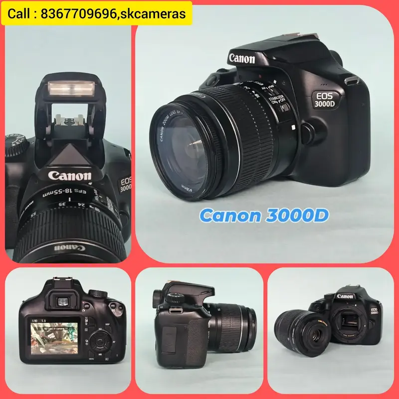 Buy Canon EOS 3000D DSLR Camera with 18-55mm Lens – 18MP Wi-Fi