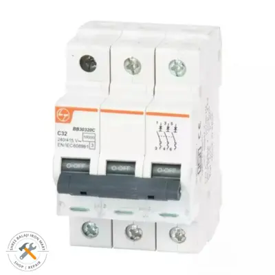 Buy L&T Lauritz Knudsen Exora MCB 63 Amp C Curve Three Pole