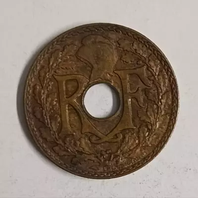 Buy French Indo China 1/2 Half Cent 1936 hole world coin rare