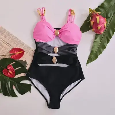☆ whipbunny  Tulle ribbon Swim wear whipbunny Tulle ribbon Swim wear（注目の Bunny-Tie Cutout