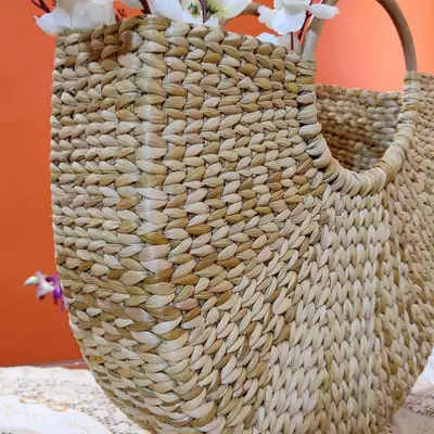 完売☆LUDLOW ラドロー Bucket-Water hyacinth bag Buy WHP034- Water Hyacinth Handbag online at best price