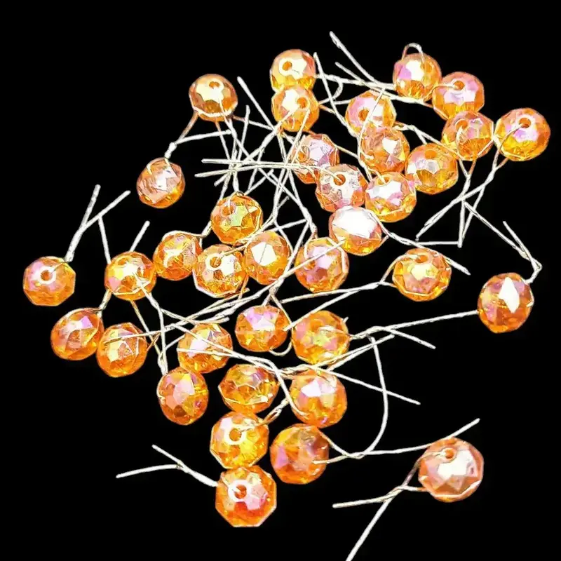 Buy Leena's Beautiful Rust Colour Crystal Hair accessory 36piece