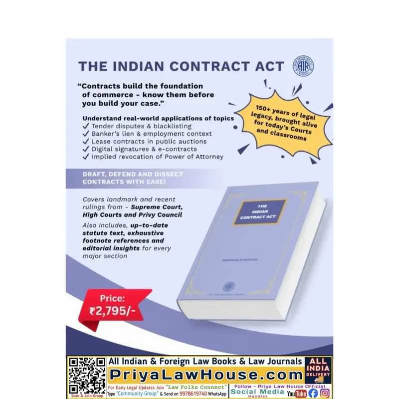 Buy The Indian Contract Act Edition 2025 (All India Reporter Pvt