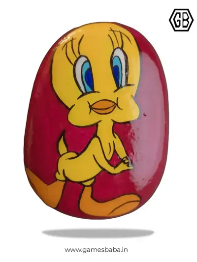 Tweety Collectible Pebble Art by Zainab | GamesBaba