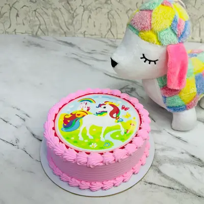 Order Unicorn photo Cake Online From Varushi Cake Queen,Kharar