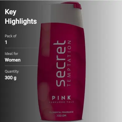 Buy SECRET TEMPTATION PINK PERFUMED TALC 300G online at best price