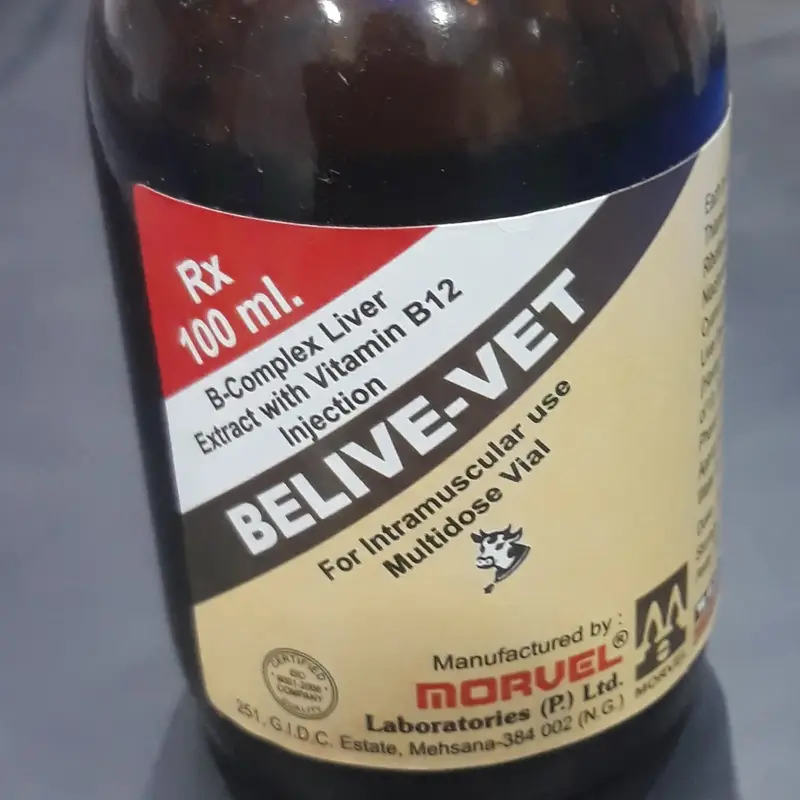 Buy BELIVE-VET 100 ML (B-COMPLEX LIVER EXTRACT WITH VIT B12 INJ) online at  best price